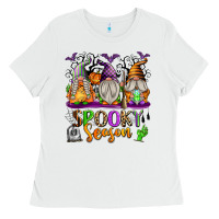 White Spooky Season Gnomes Ladies Tee - texasbilliewilder
