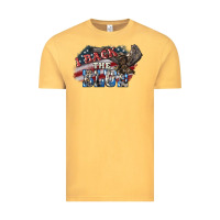 Vintage Mustard i back the blue eagle Vintage Tee - NancyCooperArtShop