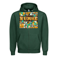 Sports Green Green And Yellow Nurse Zipper Hoodie - LillyAllenDesigns