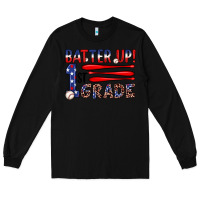 Black batter up 1st grade Long Sleeve Tee - JahusDesignShop