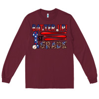 Burgundy batter up 1st grade Long Sleeve Tee - JahusDesignShop