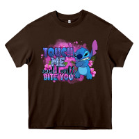 Chocolate Brown touch me and i will bite you stitch Heavy Core Tee - Zillion Design Studio