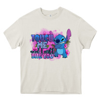 Cream touch me and i will bite you stitch Heavy Core Tee - Zillion Design Studio
