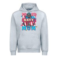 Heather Grey Proud navy Mom Mother's Day Urban Hoodie - FaDigitalArtStudio