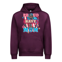 Mauve Wine Proud navy Mom Mother's Day Urban Hoodie - FaDigitalArtStudio