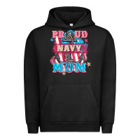 Pigment Black Proud navy Mom Mother's Day Urban Hoodie - FaDigitalArtStudio