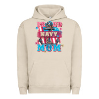 Pigment French Oak Proud navy Mom Mother's Day Urban Hoodie - FaDigitalArtStudio