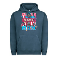 Pigment Midnight Navy Proud navy Mom Mother's Day Urban Hoodie - FaDigitalArtStudio