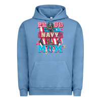 Pigment Pebble Blue Proud navy Mom Mother's Day Urban Hoodie - FaDigitalArtStudio