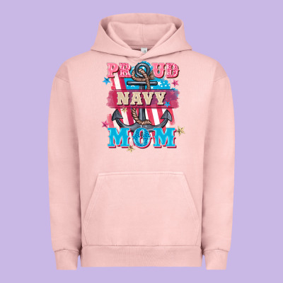 Proud Navy Mom Mother's Day Urban Hoodie Designed By Fadigitalartstudio
