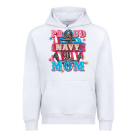 White Proud navy Mom Mother's Day Urban Hoodie - FaDigitalArtStudio