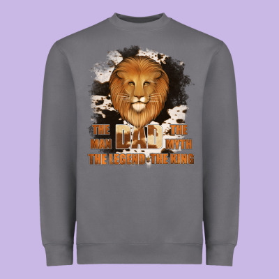 Dad The Man Cowhide Background Heavyweight Sweatshirt Designed By Jasminsmagicworld