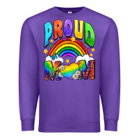 Purple Proud Mom Premium Sweatshirt - NancyCooperArtShop