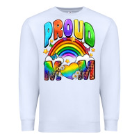 White Proud Mom Premium Sweatshirt - NancyCooperArtShop