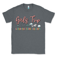 Charcoal Heather girls trip cheaper than therapy Classic Tee - MaliasSmallBusiness