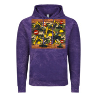 Cloud Purple excavator camouflage Vintage Hoodie - Artiststas