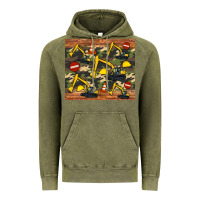Vintage Olive excavator camouflage Vintage Hoodie - Artiststas