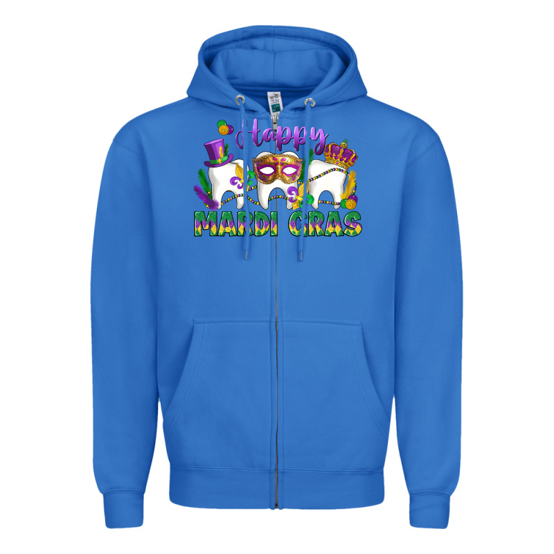 Mardi Gras Celebration With Teeth Zipper Hoodie by LillyAllenDesigns | Teevron