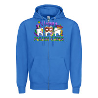 True Royal mardi gras celebration with teeth Zipper Hoodie - LillyAllenDesigns