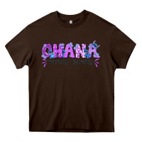 Chocolate Brown ohana means family with stitch Heavy Core Tee - texasbilliewilder
