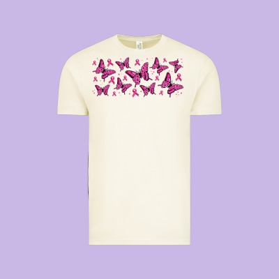 Breast Cancer Butterflies Vintage Tee Designed By Jasminsmagicworld