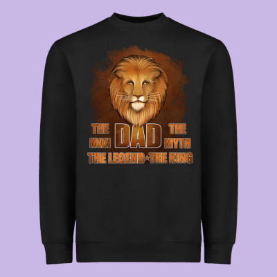 Dad The Man Leather Background Heavyweight Sweatshirt Designed By Jasminsmagicworld