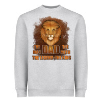Heather Grey Dad The Man Leather Background Heavyweight Sweatshirt - Jasminsmagicworld