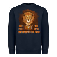 Navy Dad The Man Leather Background Heavyweight Sweatshirt - Jasminsmagicworld