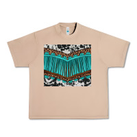 Burro western cowhide leopard turquoise fringed Urban Heavy Tee - BarkalooDesign