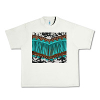 Pistachio western cowhide leopard turquoise fringed Urban Heavy Tee - BarkalooDesign