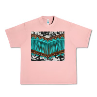 Western Cowhide Leopard Turquoise Fringed Urban Heavy Tee | Teevron