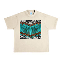 Sandshell western cowhide leopard turquoise fringed Urban Heavy Tee - BarkalooDesign