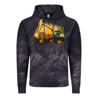 Cloud Black excavator cactus sunflower sunset Vintage Hoodie - Artiststas