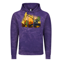 Cloud Purple excavator cactus sunflower sunset Vintage Hoodie - Artiststas