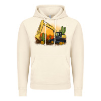 Vintage Artic excavator cactus sunflower sunset Vintage Hoodie - Artiststas