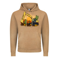 Vintage Camel excavator cactus sunflower sunset Vintage Hoodie - Artiststas