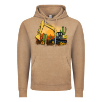 Vintage Coffee excavator cactus sunflower sunset Vintage Hoodie - Artiststas