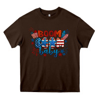 Chocolate Brown boom boom baby 4th of july Heavy Core Tee - BarkalooDesign
