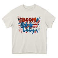 Cream boom boom baby 4th of july Heavy Core Tee - BarkalooDesign