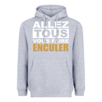 Heather Grey Allez Tous Vous Enculer Heavyweight Hoodie - Bettercallsaul