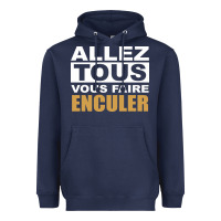 Navy Allez Tous Vous Enculer Heavyweight Hoodie - Bettercallsaul
