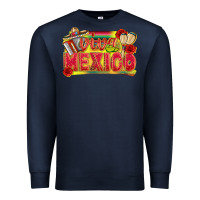 Navy Viva Mexico Premium Sweatshirt - texasbilliewilder