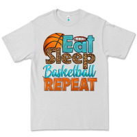 Dove Grey eat sleep basketball repeat Premium Tee - HRA Design Shop