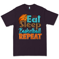 Plum eat sleep basketball repeat Premium Tee - HRA Design Shop