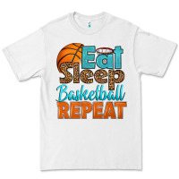 White eat sleep basketball repeat Premium Tee - HRA Design Shop