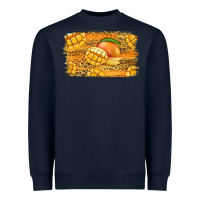 Navy Mango Background Heavyweight Sweatshirt - Jasminsmagicworld
