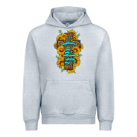 Heather Grey faith sunflower leopard cross olivia Urban Hoodie - OliviaCreatesArt