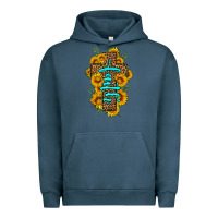 Pigment Midnight Navy faith sunflower leopard cross olivia Urban Hoodie - OliviaCreatesArt
