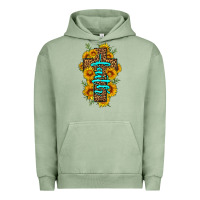 Pigment Oil Green faith sunflower leopard cross olivia Urban Hoodie - OliviaCreatesArt