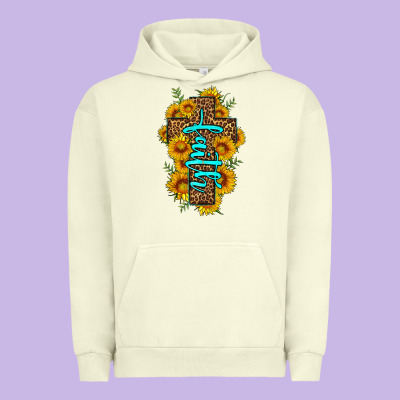Faith Sunflower Leopard Cross Olivia Urban Hoodie Designed By Oliviacreatesart